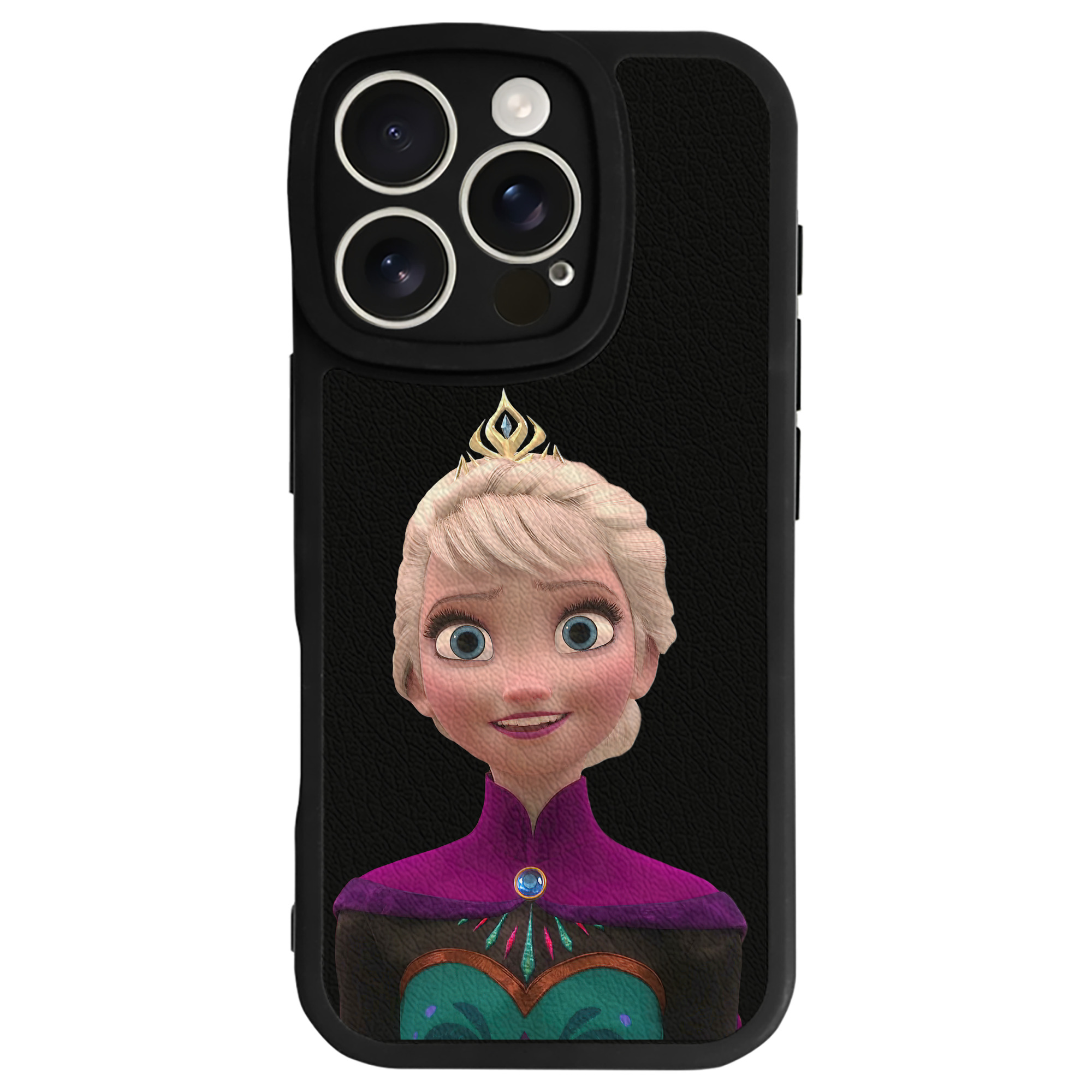 （画像用） アナと雪の女王 アンナ エルサ Frozen Anna Elsa 【iPhone 16シリーズ対応】シリコンスマホケース（レザー調） 材質：シリコン